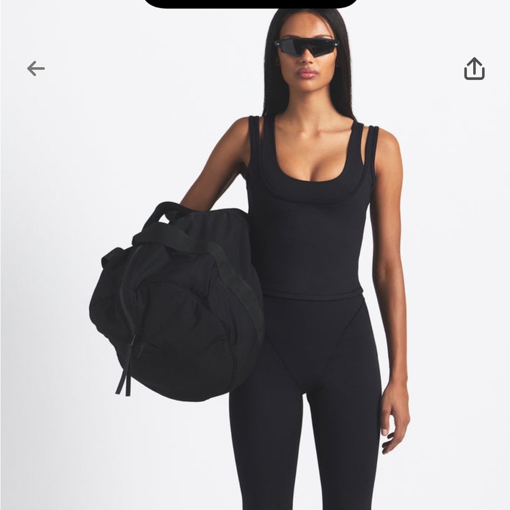 SKIMS Black Double-Strap Tank Top